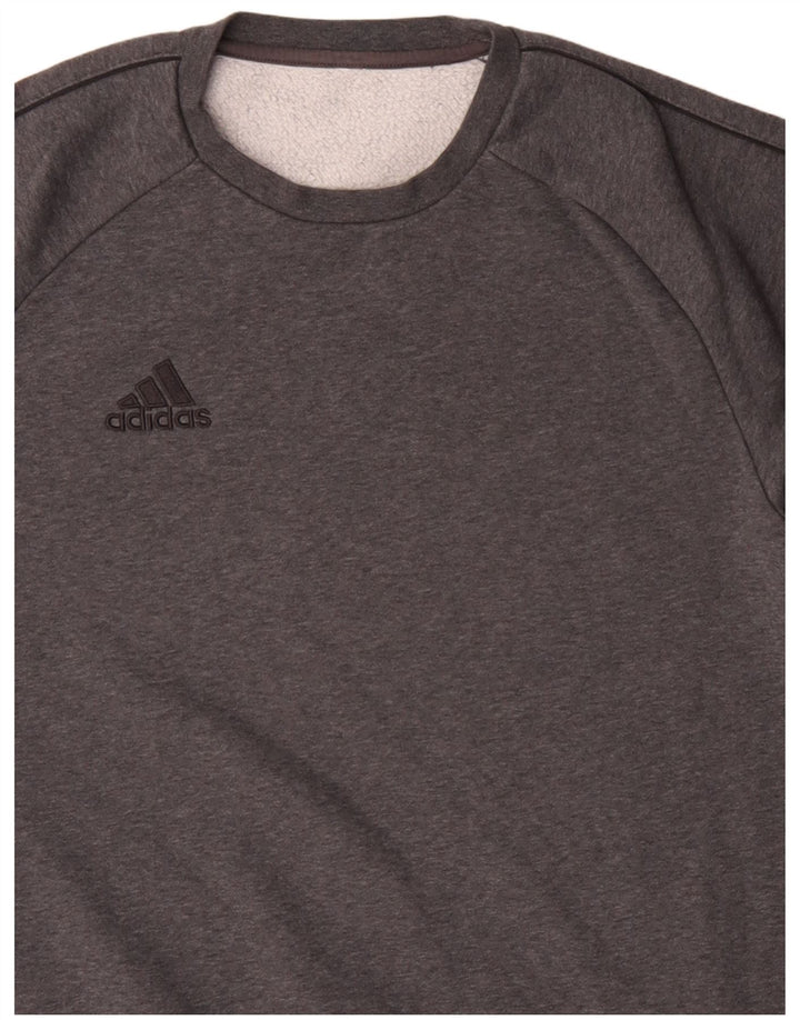 Adidas Hombre Sudadera Jumper Small Gris Algodón