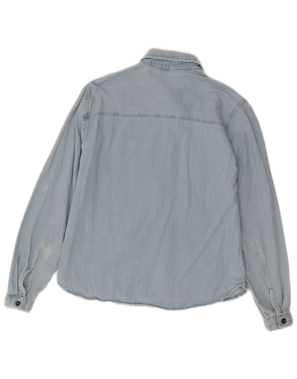 BENETTON Camisa Vaquera Niña 11-12 Años 2XL Azul Algodón