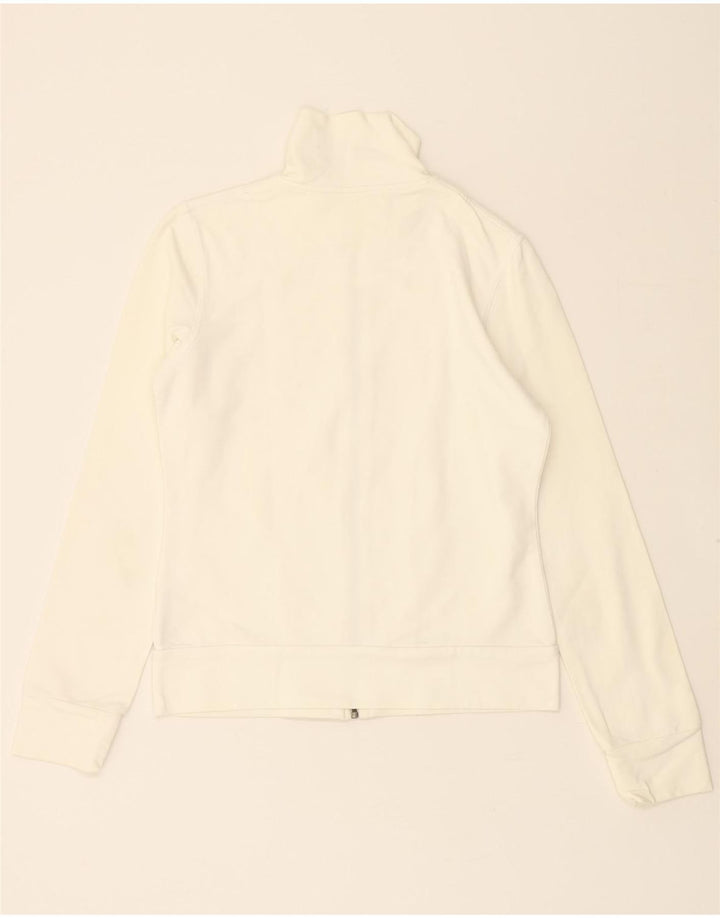 RIFLE Womens Graphic Tracksuit Top Jacket UK 12 Medium White Cotton Vintage Rifle and Second-Hand Rifle from Messina Hembry 