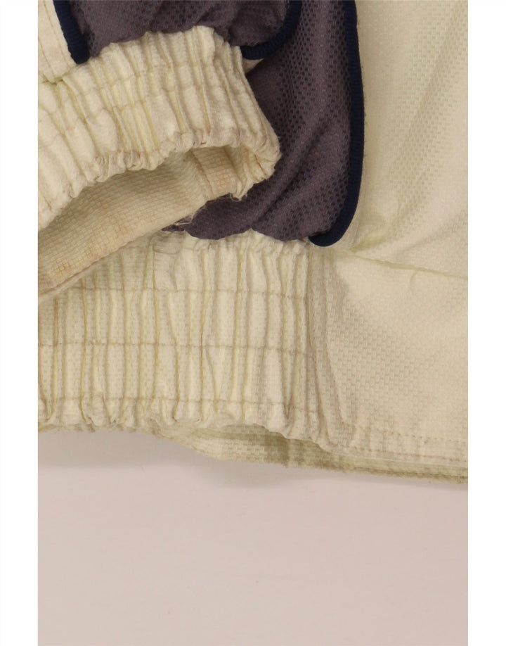 Gierre Chaqueta de esquí con capucha para hombre IT 48 Medium Off White Poliéster con bloques de color