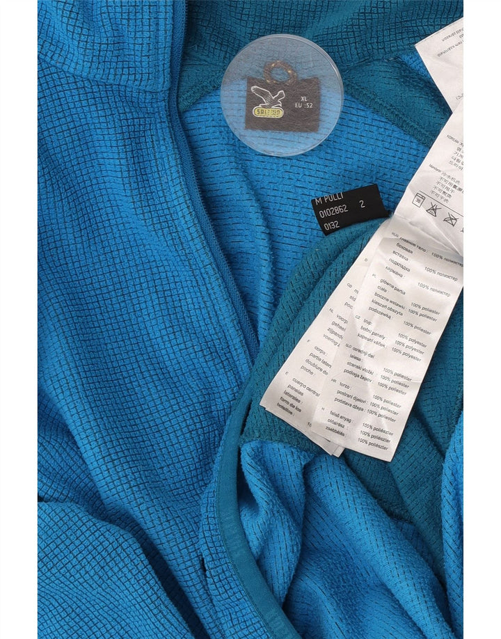 SALEWA Jersey polar con cremallera para hombre EU 52 XL Azul Colorblock Poliéster