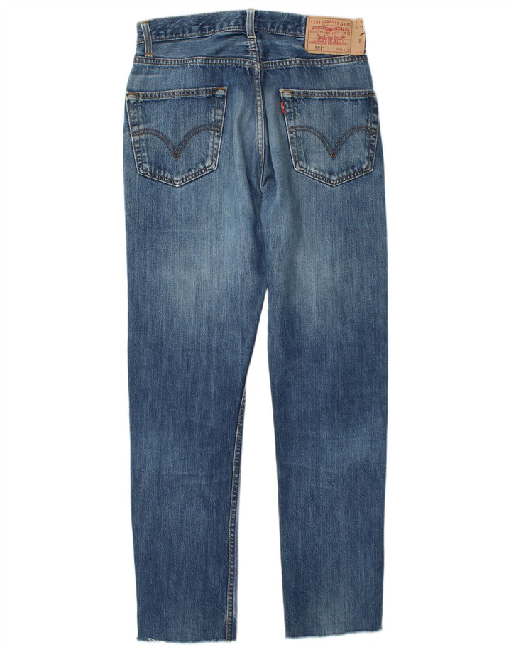 Levi's Mujer 501 Vaqueros Rectos Desgastados W34 L30 Azul