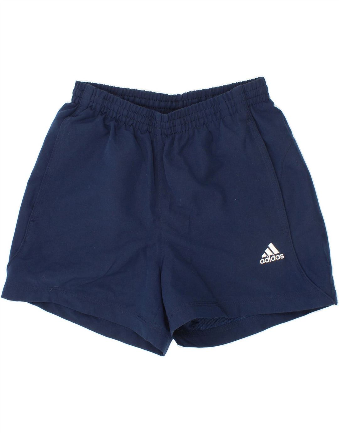 ADIDAS Boys Climalite Sport Shorts 9-10 Years Navy Blue Polyester Vintage Adidas and Second-Hand Adidas from Messina Hembry 