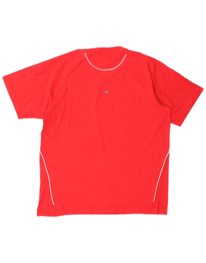 Adidas - Camiseta para hombre, talla grande, color rojo, algodón