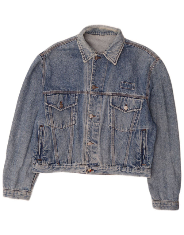 Enrico Coveri Chaqueta vaquera para hombre UK 40 Algodón azul grande