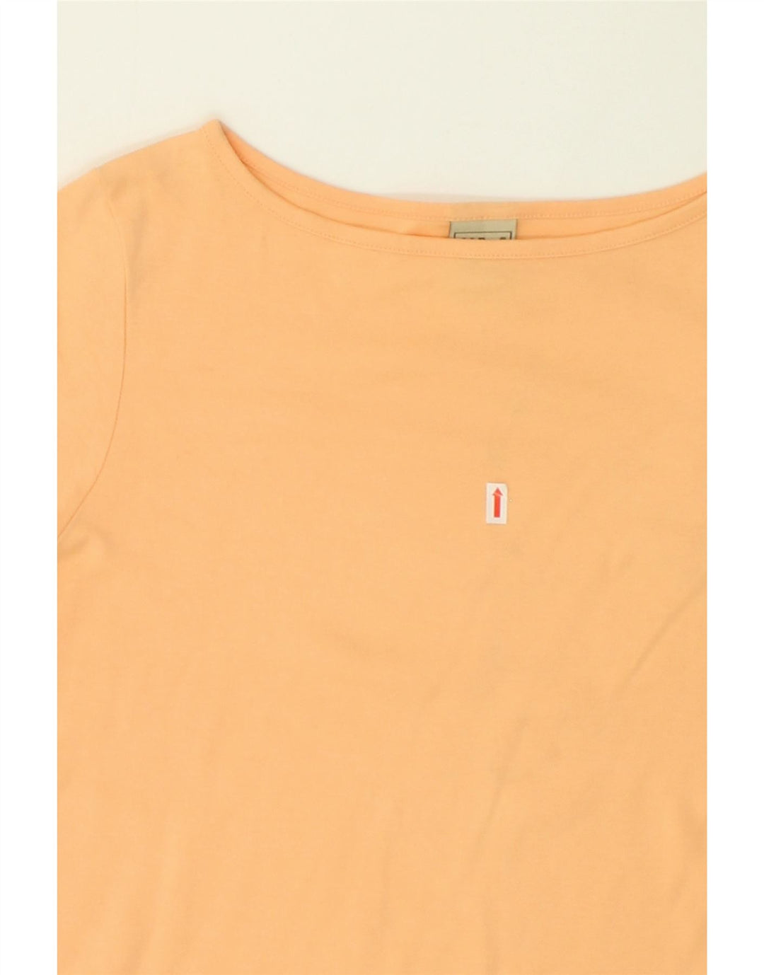 L.L.BEAN Womens Top 3/4 Sleeve UK 14 Medium Orange Cotton Vintage L.L.Bean and Second-Hand L.L.Bean from Messina Hembry 