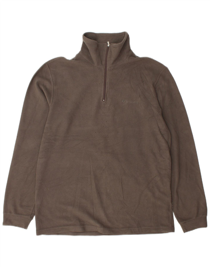 Champion Jersey De Forro Polar Con Cremallera Para Hombre Grande Gris