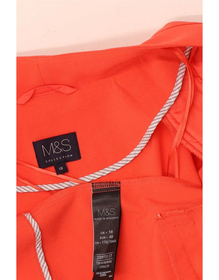 Marks & Spencer Chaqueta tipo blazer abierta para mujer UK 40 XL Poliéster naranja