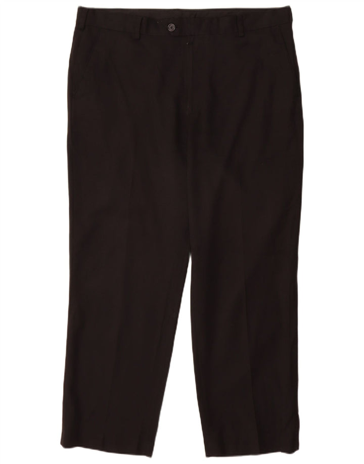 IZOD Pantalón de traje recto para hombre W36 L29 Poliéster negro