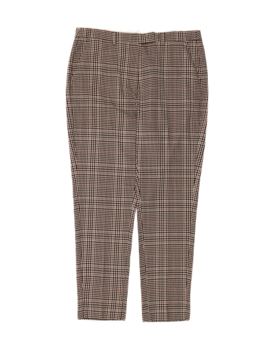 Marks & Spencer Pantalones chinos ajustados para mujer UK 16 Large W34 L30 Brown Check
