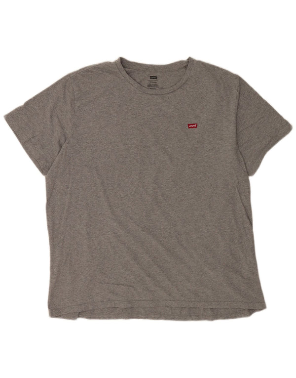 Levi's Camiseta estándar para hombre Top XL Gris Algodón