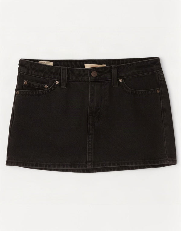 Minifalda Vaquera Levi's Mujer W28 Algodón Gris Medio