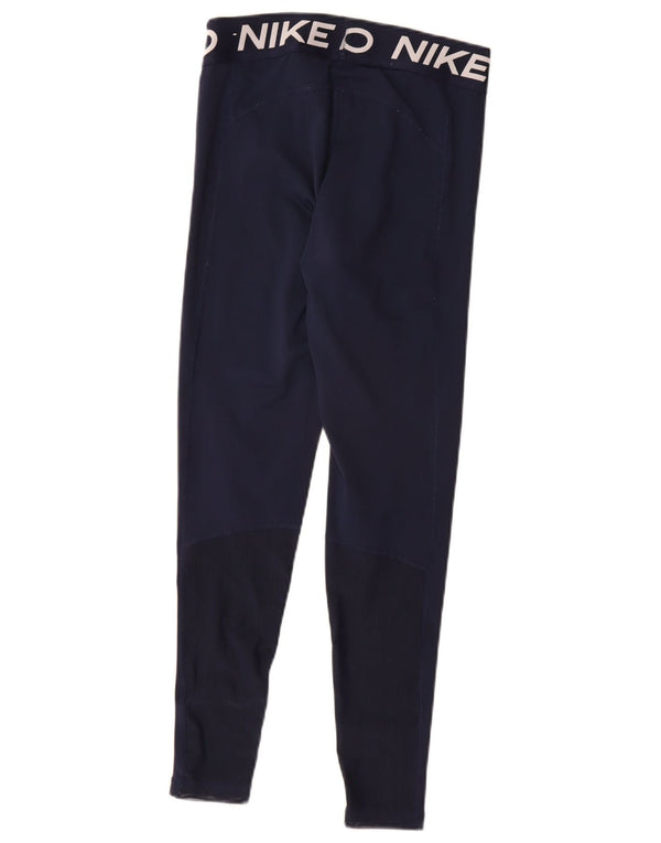 Nike - Leggings gráficos Dri Fit para mujer, talla 40, poliéster, color azul marino mediano