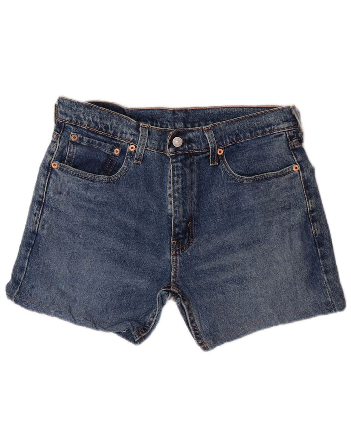 LEVI'S Mens 502 Denim Shorts W30 Algodón Azul Medio