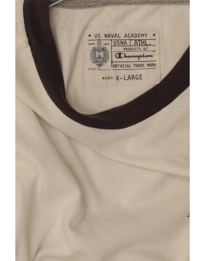 Champion Camiseta gráfica para hombre Top XL Blanco Colorblock