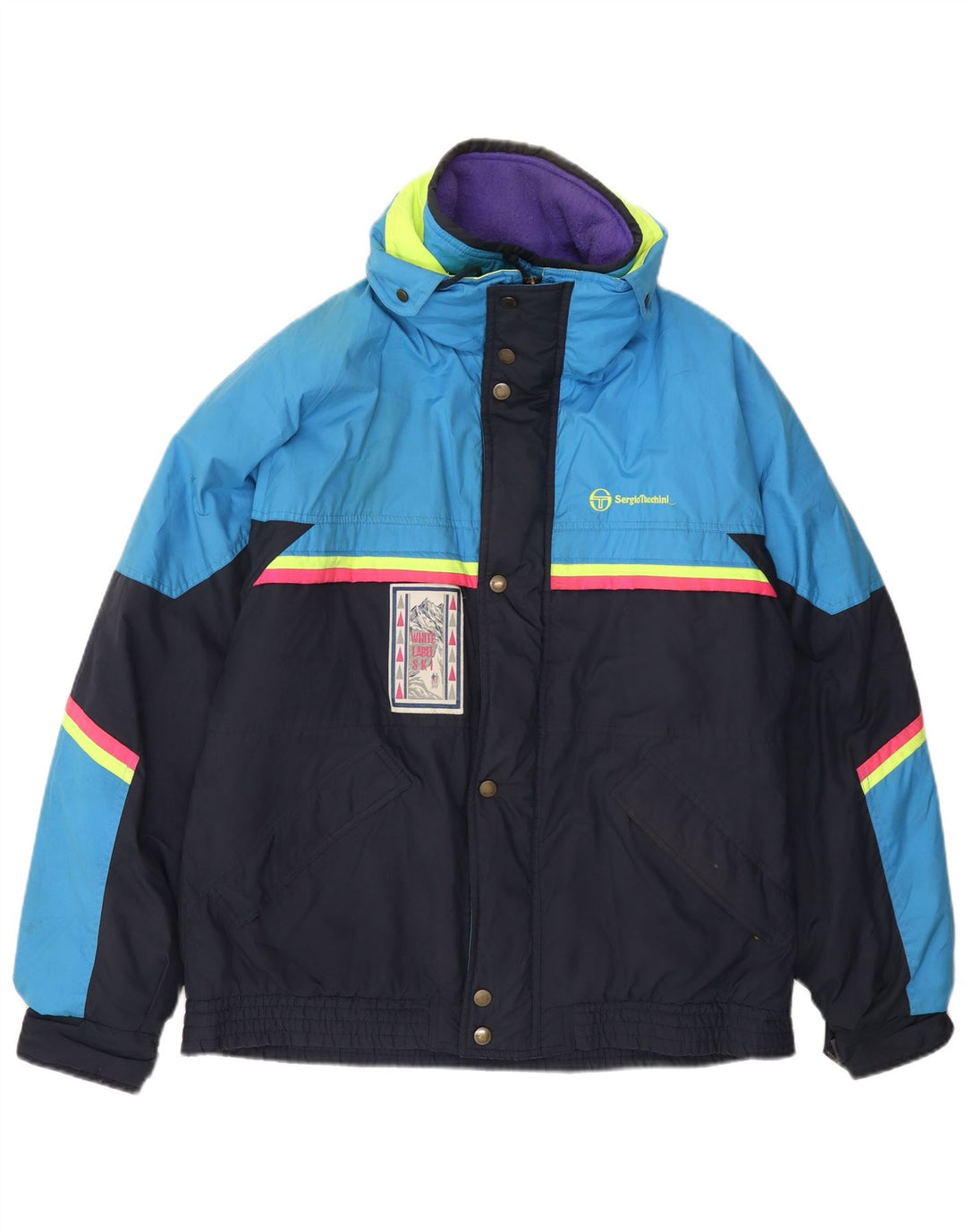 Sergio Tacchini Chaqueta de esquí para hombre ES 42 XL Azul marino Colorblock Poliéster