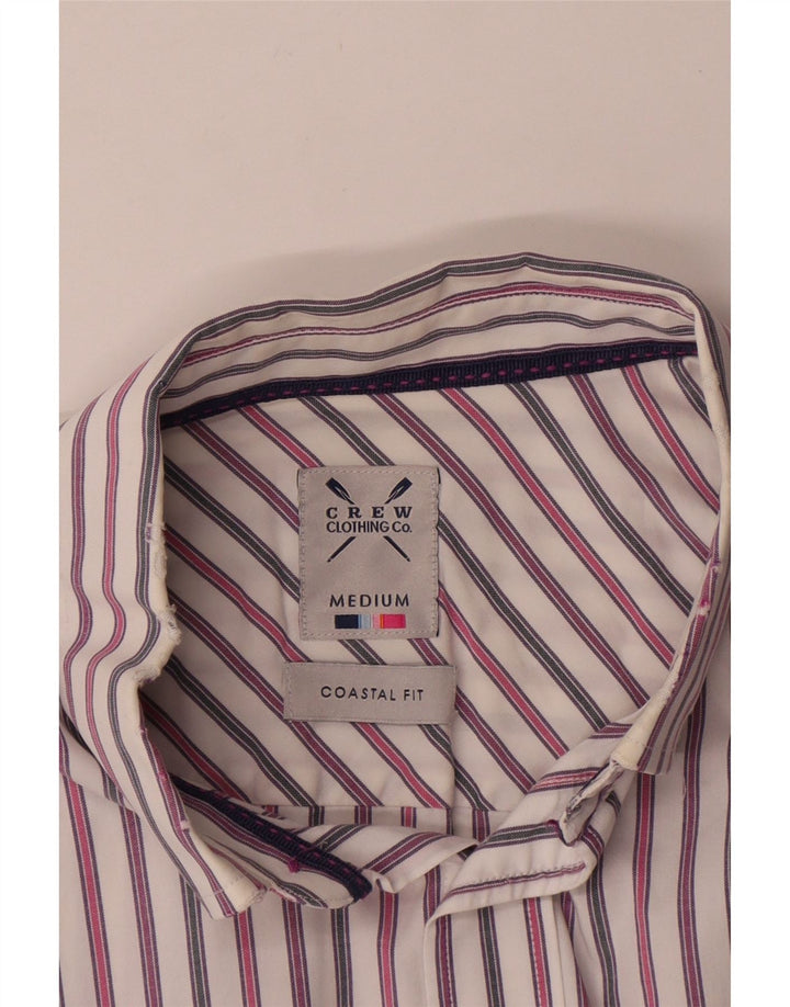Crew Clothing Camisa de corte costero para hombre Algodón de rayas multicolor mediano