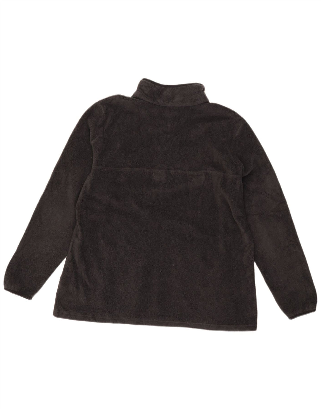 Columbia Jersey de forro polar con cuello y botones para mujer UK 40 XL Poliéster gris