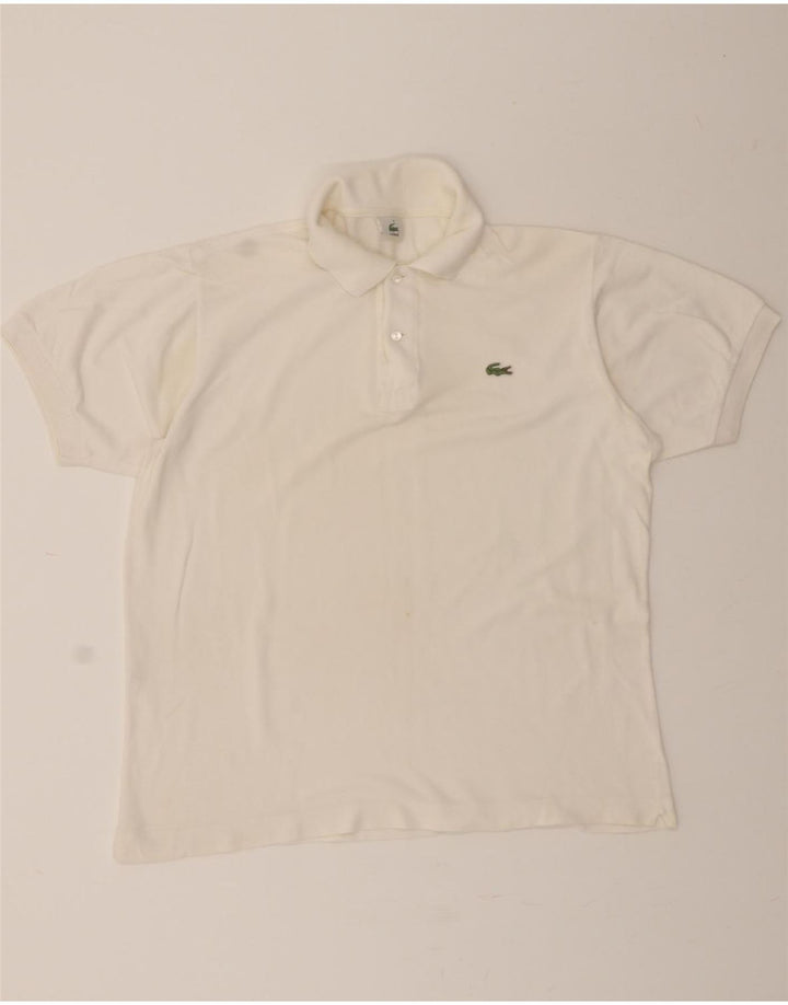 LACOSTE Mens Polo Shirt Size 4 Medium White Cotton Vintage Lacoste and Second-Hand Lacoste from Messina Hembry 