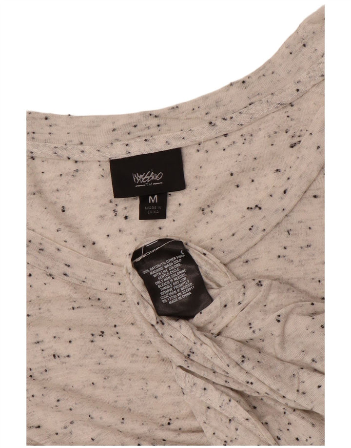 MOSSIMO Vestido tipo camiseta para mujer UK 40 Mediano Rayón moteado blanco