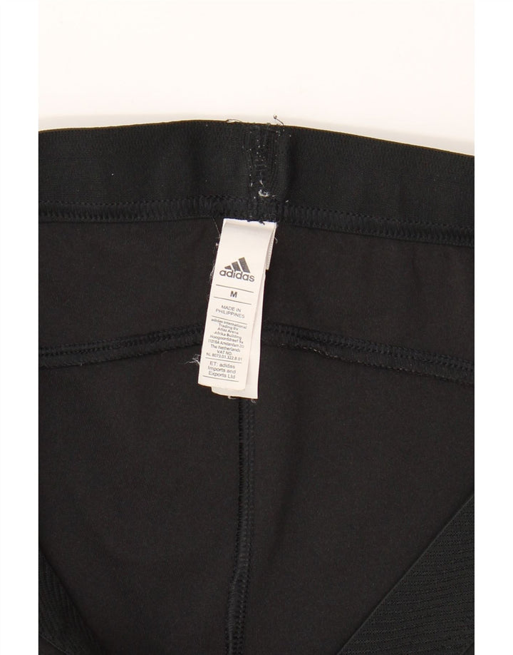 ADIDAS Leggings cortos para mujer Reino Unido 42 Mediano Nylon negro