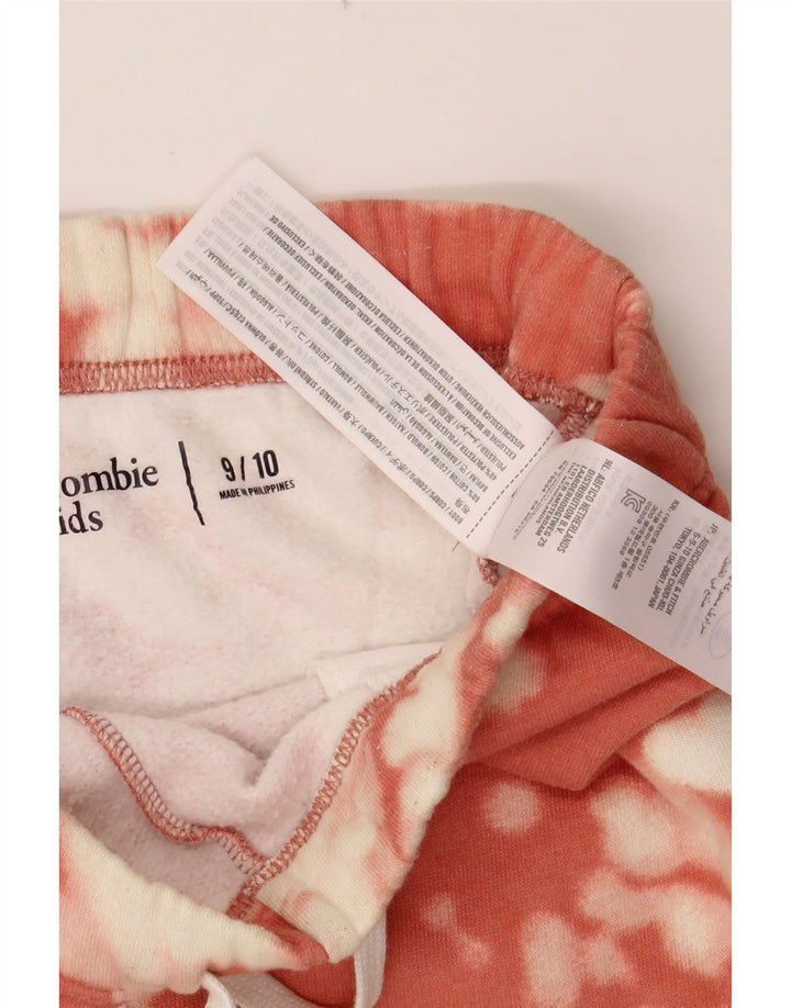 ABERCROMBIE & FITCH Shorts deportivos para niña 9-10 años Algodón teñido anudado rosa
