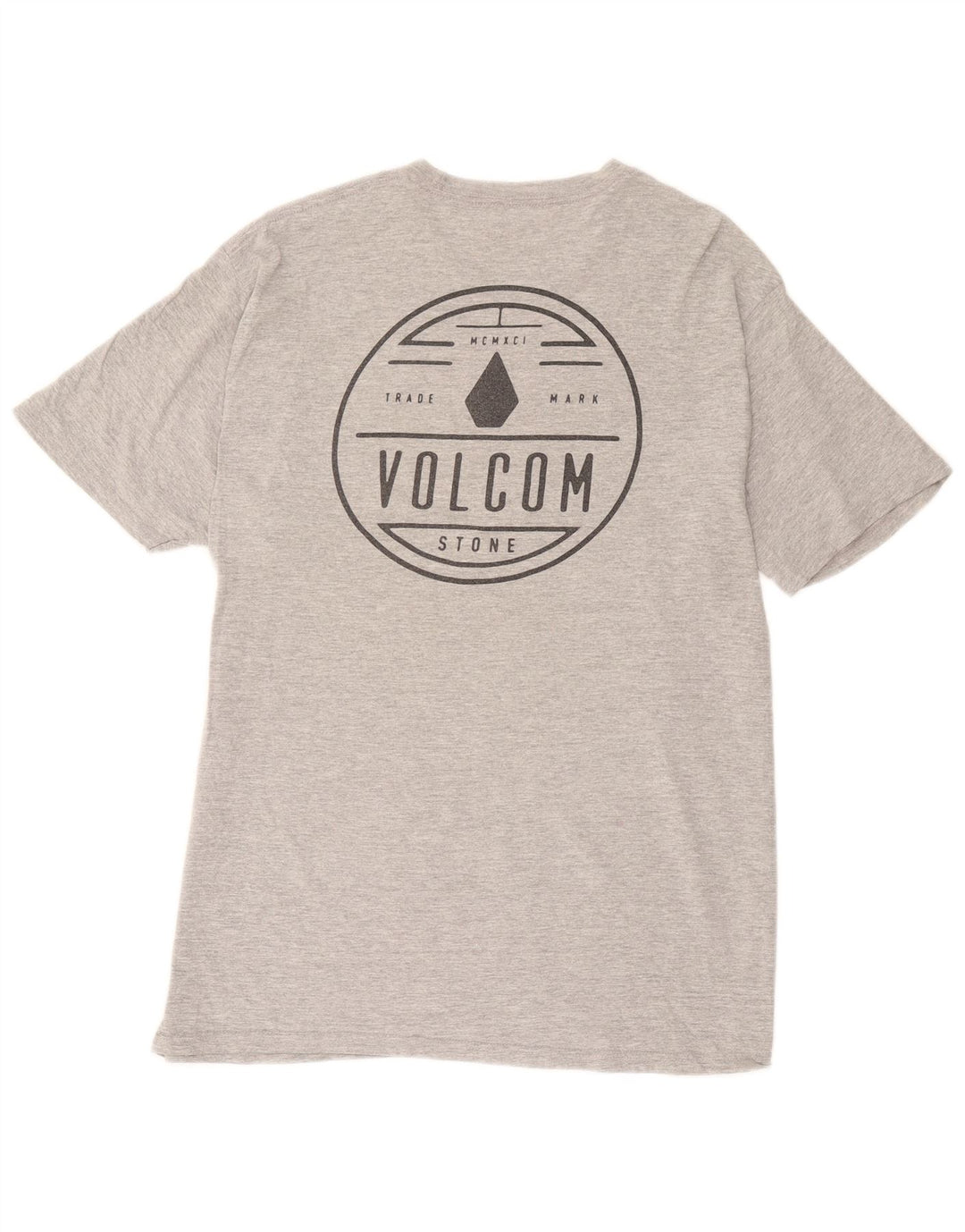 Volcom Camiseta gráfica para hombre Top grande de algodón moteado gris