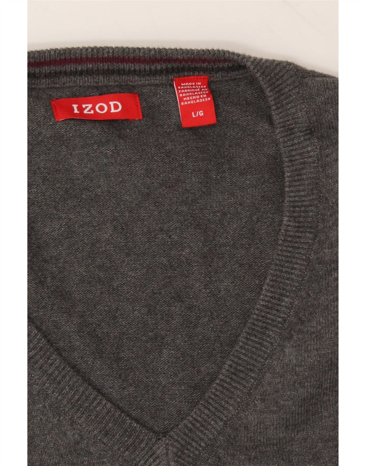 IZOD Mens Vest Tank Top Large Grey Cotton Vintage Izod and Second-Hand Izod from Messina Hembry 