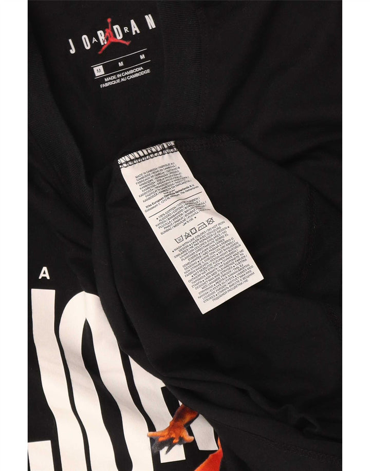 Jordan - Camiseta gráfica para hombre, talla mediana, algodón negro