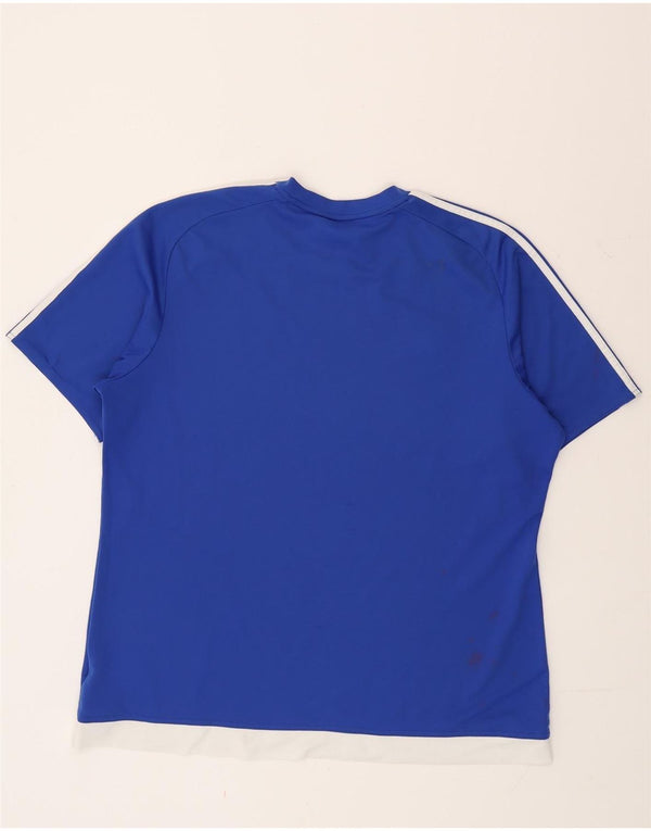 Adidas Hombre Climalite Camiseta Top XL Azul Colorblock Poliéster