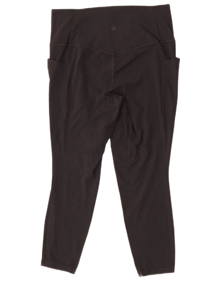 Athleta Leggings Capri para Mujer UK 46 Grande Nylon Negro