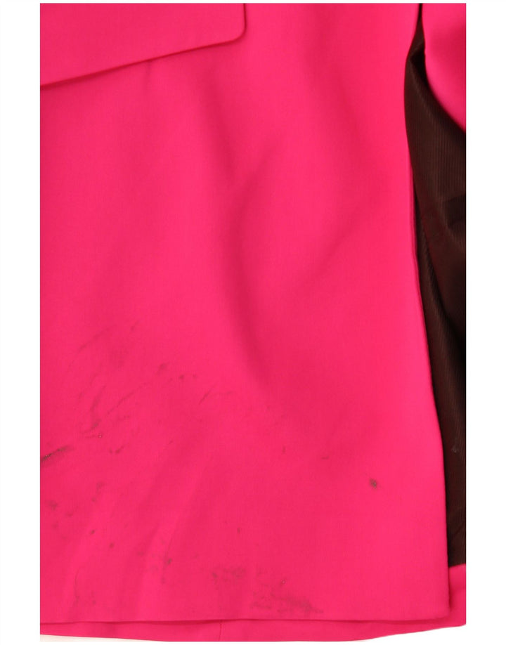 Zara Chaqueta Blazer De 2 Botones para Mujer UK 42 Viscosa Rosa Mediana