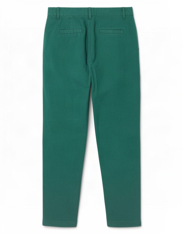 Benetton Pantalones Chinos Tapered Para Mujer UK 40 Medium W32 L25 Lino Verde