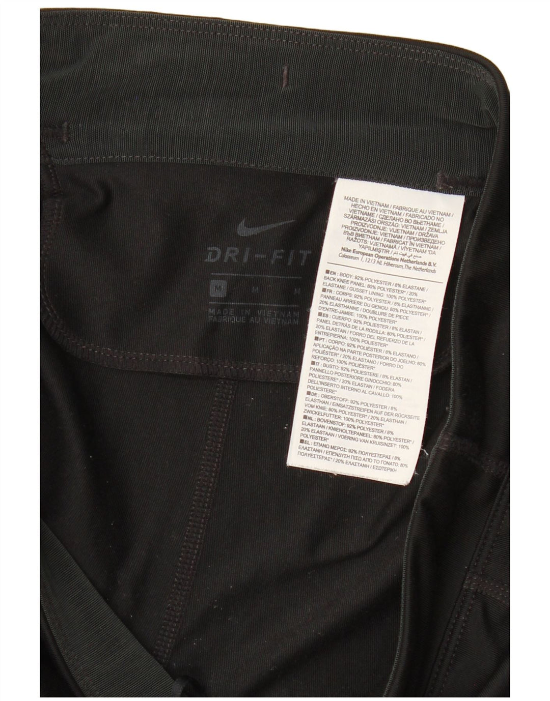 NIKE Leggings Dri Fit para mujer UK 40 Mediano Negro Poliéster