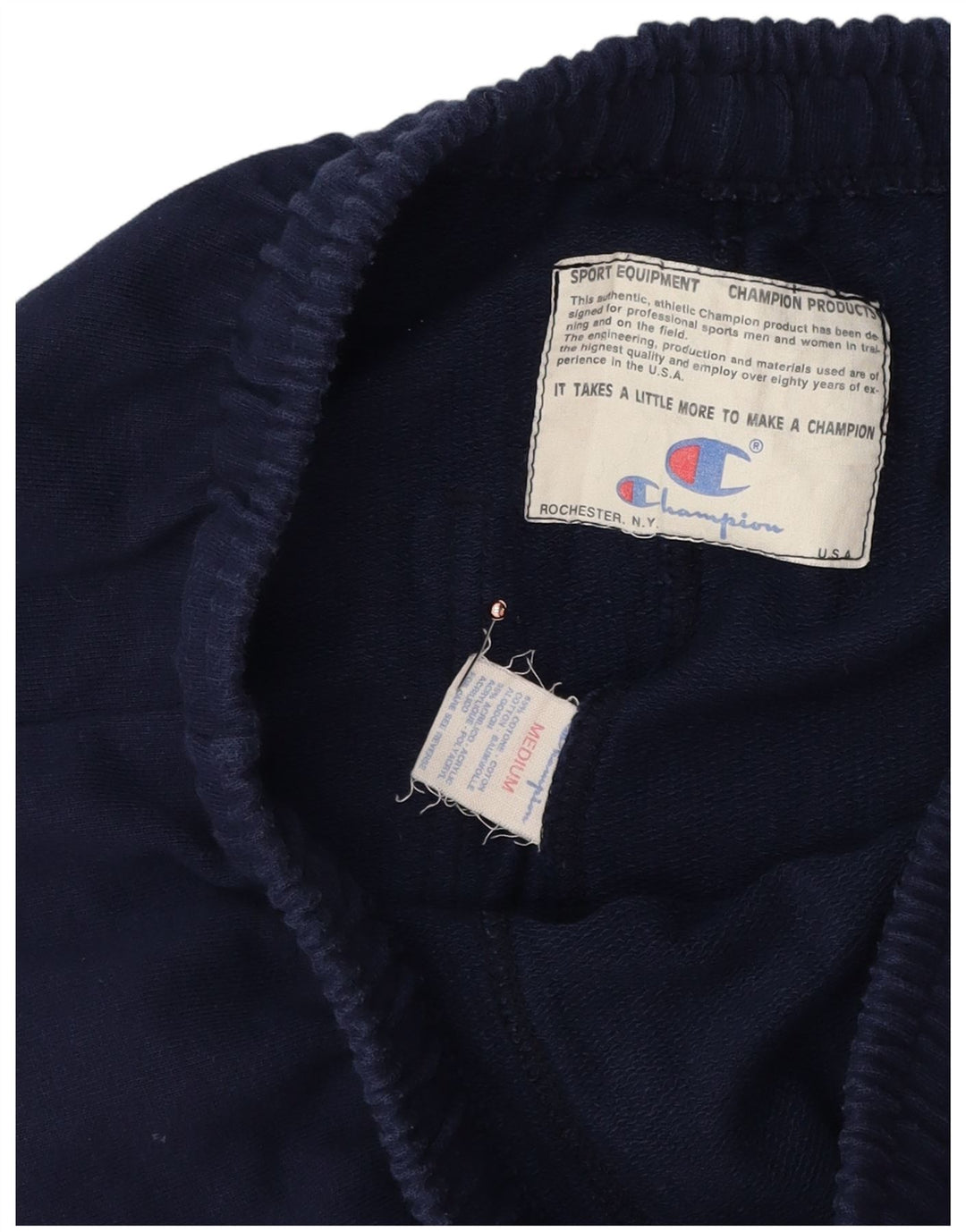 Champion Shorts deportivos gráficos para hombre Algodón azul marino mediano