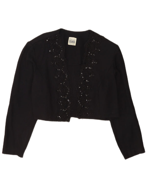 R&M Richards Chaqueta Bolero para Mujer UK 14 Medium Rayón Negro