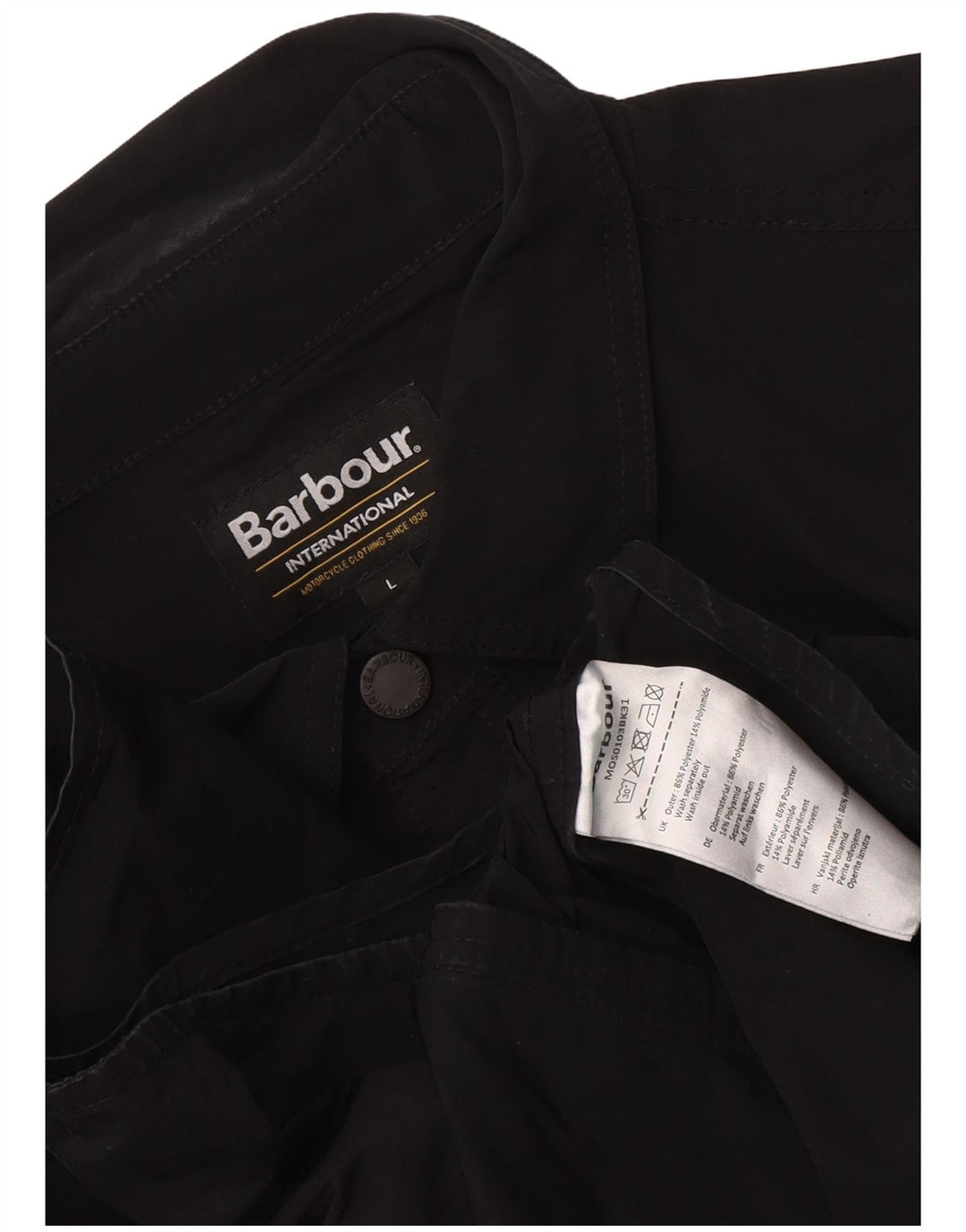 Barbour Camisa Sobrecamisa Para Hombre Grande Poliéster Negro