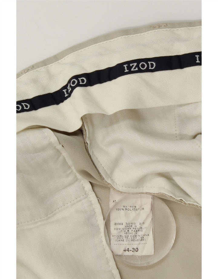 Pantalones capri con pinzas para hombre Izod W44 L22 Algodón beige