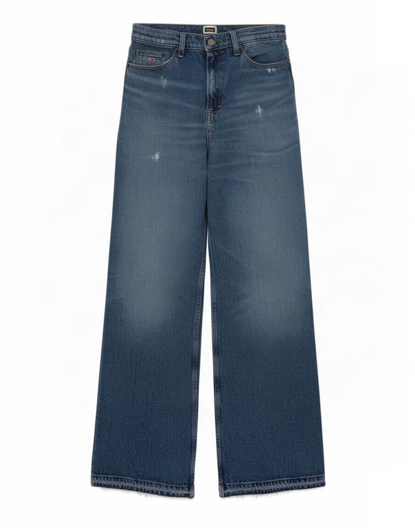 Tommy Hilfiger Jeans Claire de cintura alta y pierna ancha para mujer W28 L32 Algodón azul