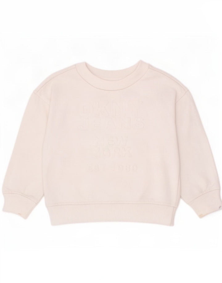 Dkny Sudadera con gráfico para niño, jersey, 2-3 años, algodón blanco