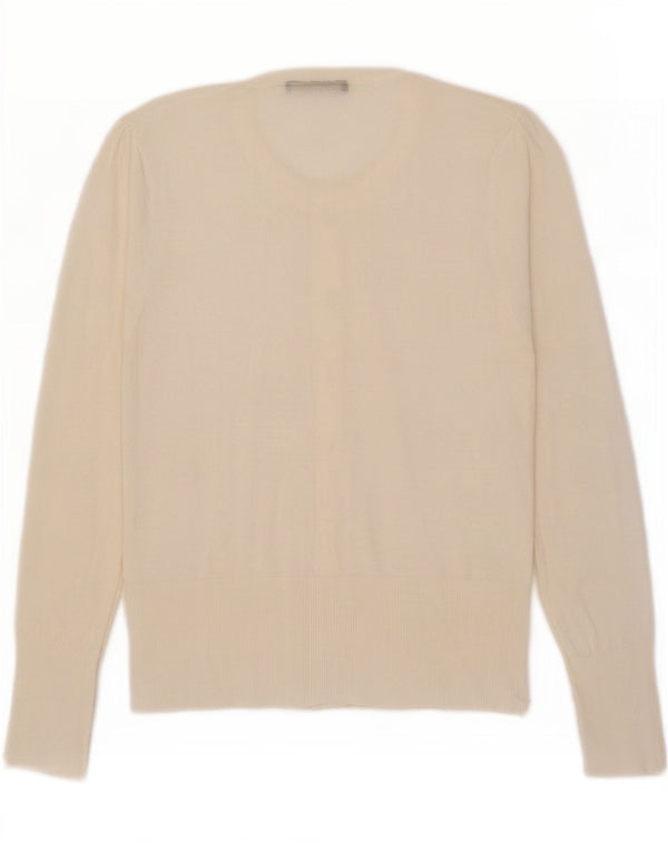Oasis Womens Cardigan Sweater UK 12 Medium White