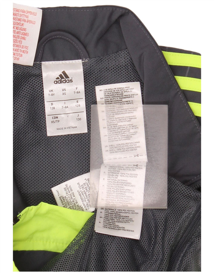 Adidas - Chaqueta de chándal con gráfico para niños, 7-8 años, color gris