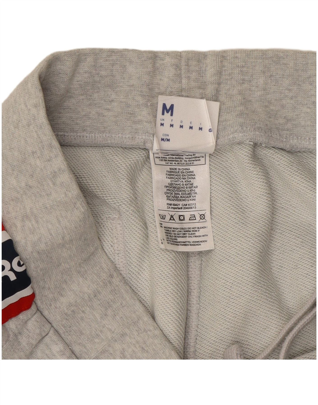 Reebok Pantalón De Chándal Gráfico Joggers Gris Medio Colorblock