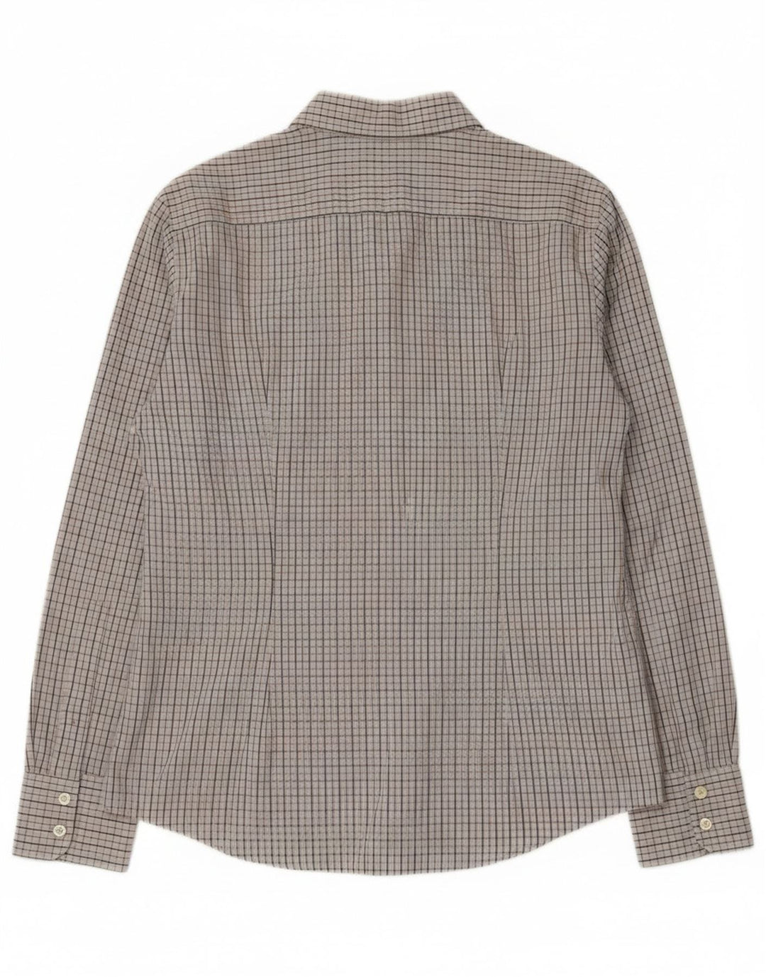 Camisa Benetton Mujer ES 44 Grande Gris Algodón