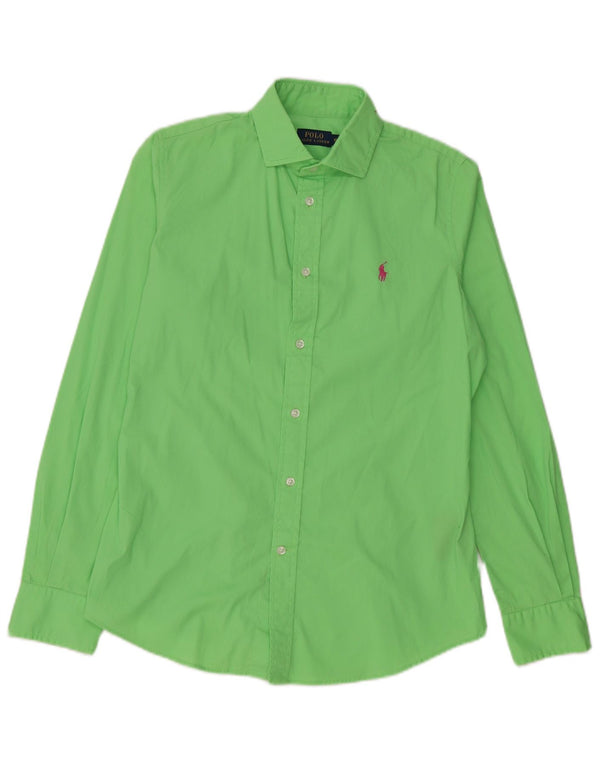 POLO RALPH LAUREN Camisa para mujer US 10 Grande Algodón Verde