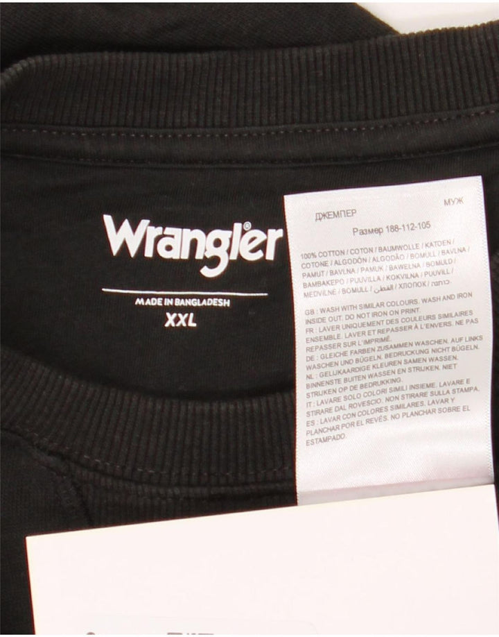 Wrangler - Sudadera para hombre (2XL, algodón), color negro