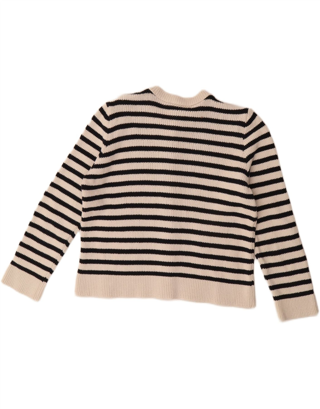 ZARA Suéter tipo cárdigan extragrande para mujer UK 44 Mediano Rayas blancas