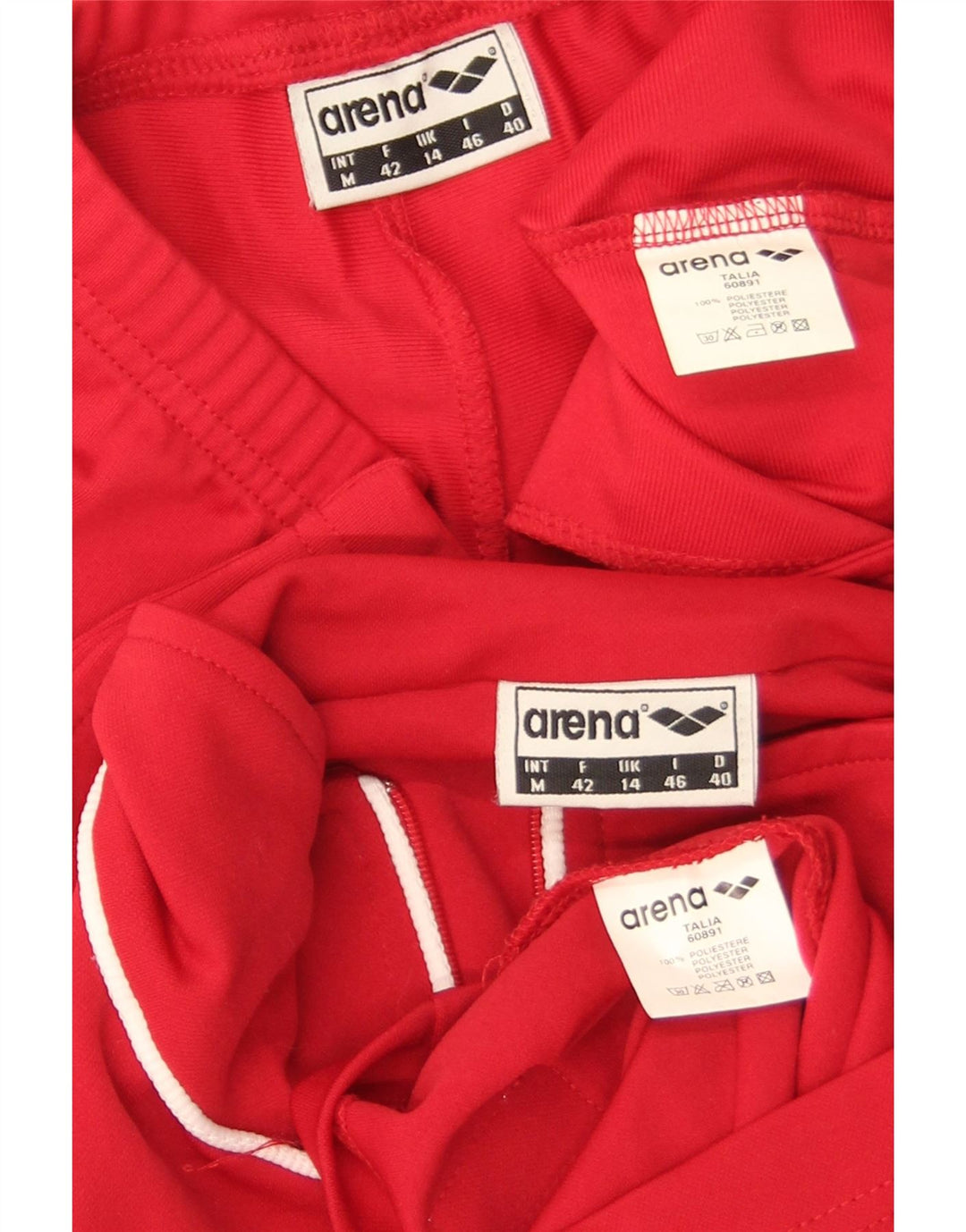 Arena Chándal completo para hombre UK 44 Poliéster rojo mediano