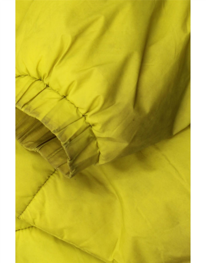 Zara Chaqueta acolchada holgada para hombre UK 36 Small Poliéster amarillo