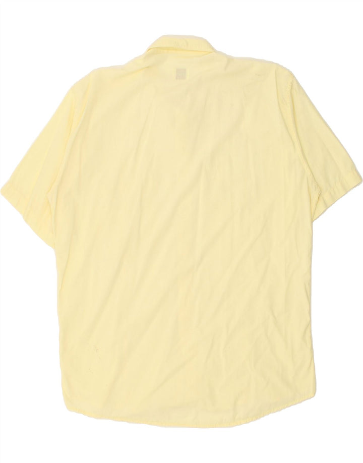 CARRERA Mens Short Sleeve Shirt Large Yellow | Vintage Carrera | Thrift | Second-Hand Carrera | Used Clothing | Messina Hembry 